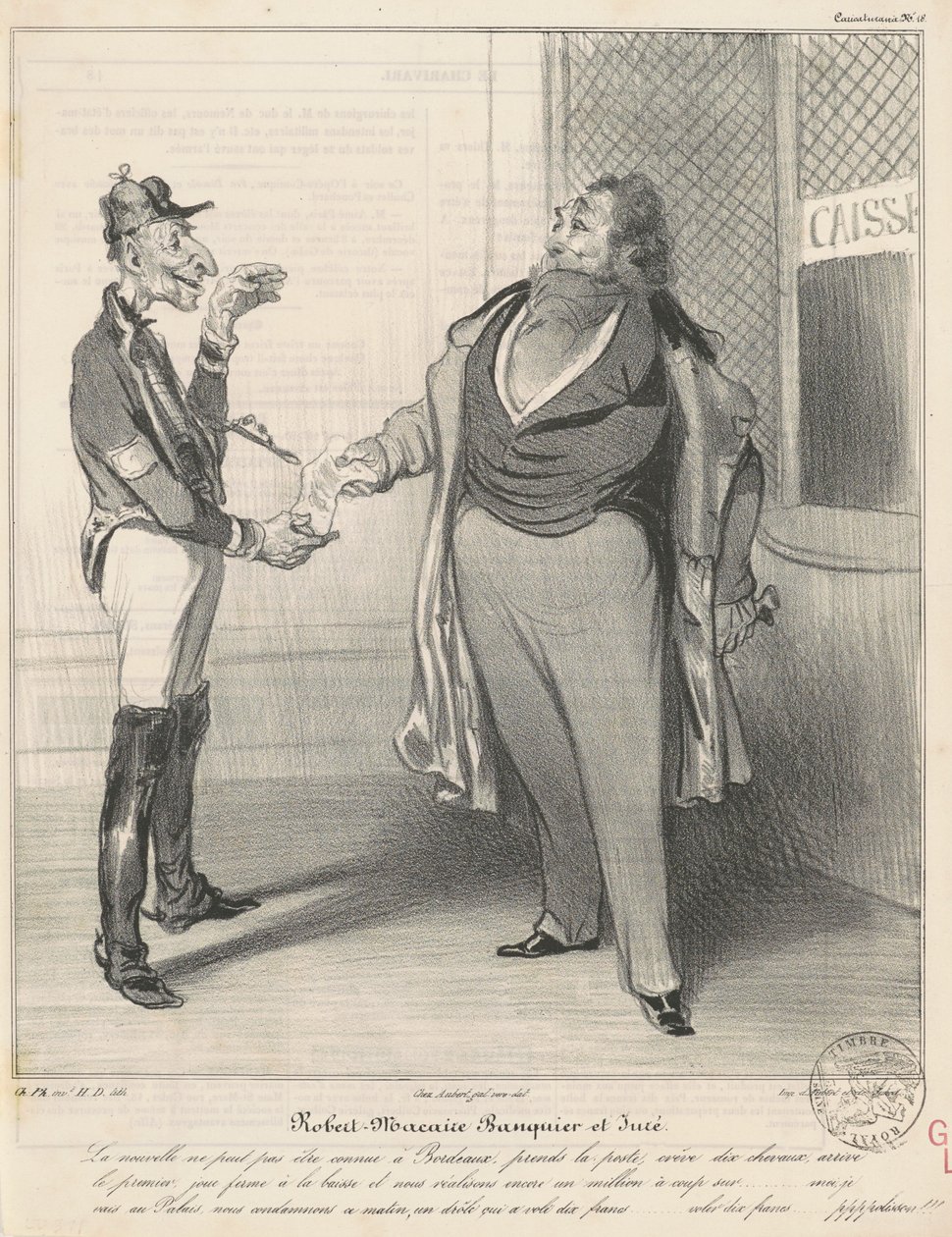 Robert Macaire bankár és esküdt alkotó: Honoré Daumier