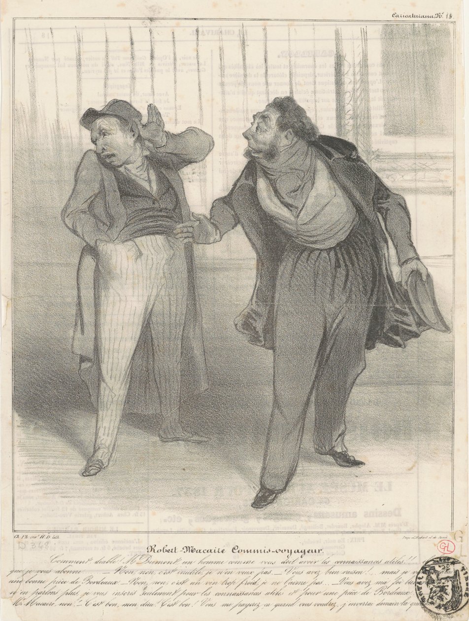 Robert Macaire utazási ügyintéző alkotó: Honoré Daumier