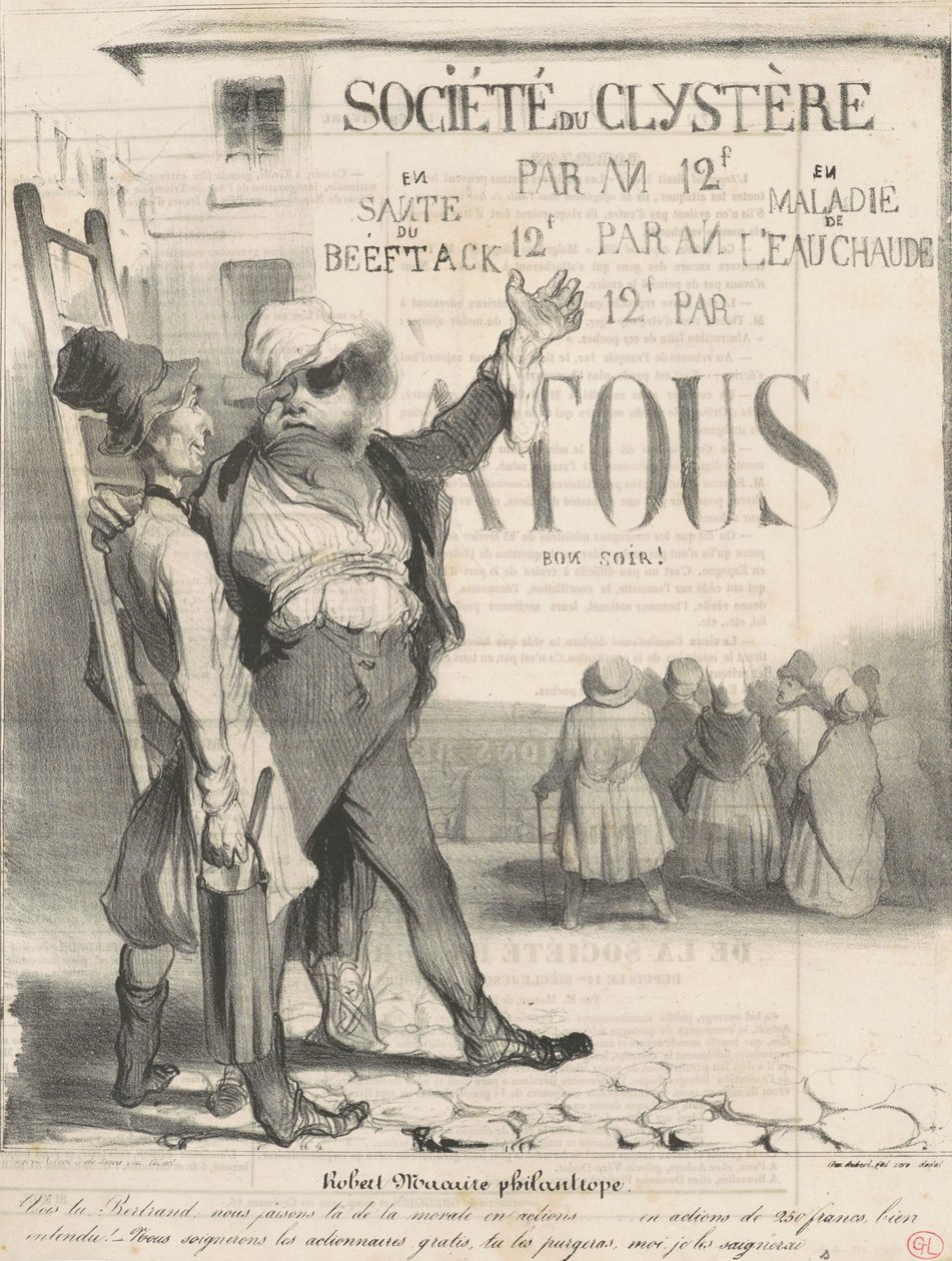 Robert Macaire filantróp alkotó: Honoré Daumier