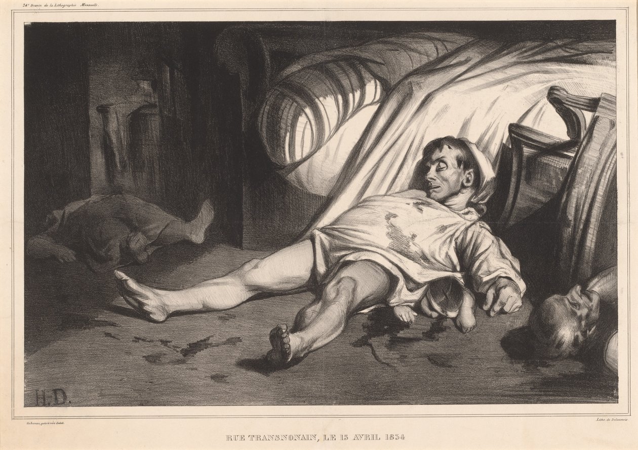 Rue Transnonain, 1834. április 15 alkotó: Honoré Daumier