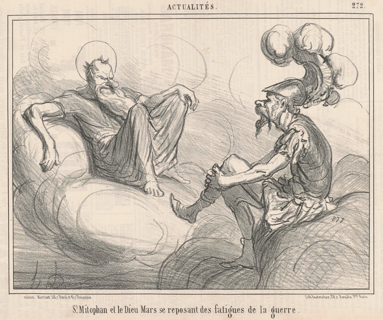 Szent Mitofán és a Mars isten... alkotó: Honoré Daumier