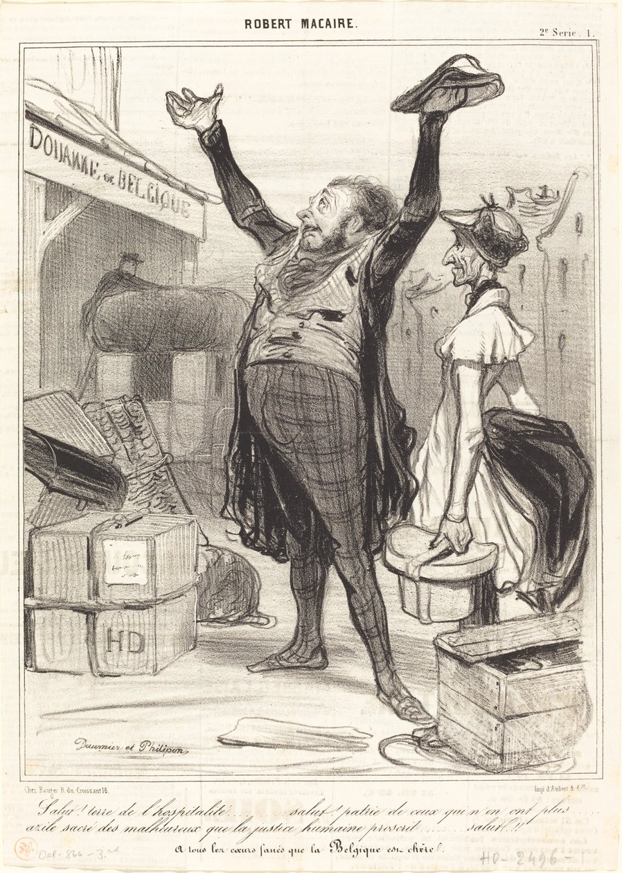 Szia! A vendéglátás földje... alkotó: Honoré Daumier