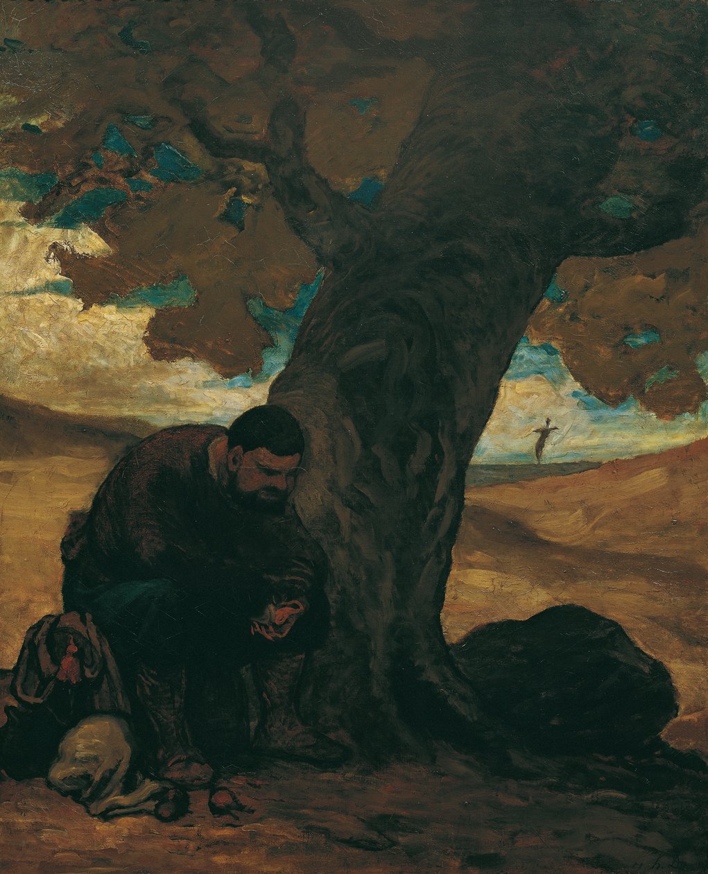 Sancho Panza egy fa alatt pihen alkotó: Honoré Daumier