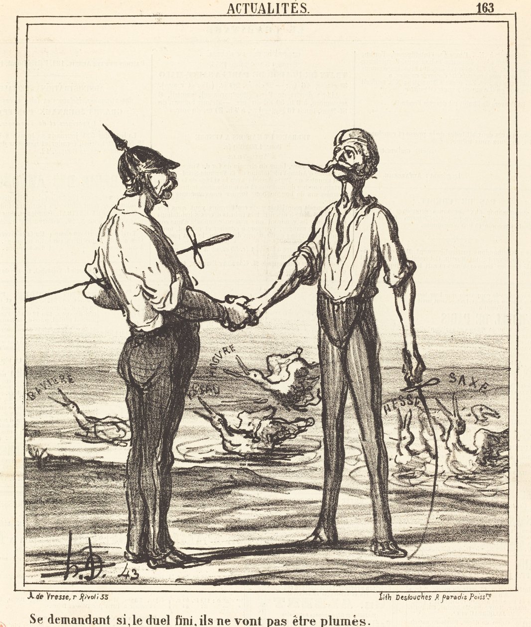 Vajon, a párbajnak vége, nem tollasodnak-e meg alkotó: Honoré Daumier