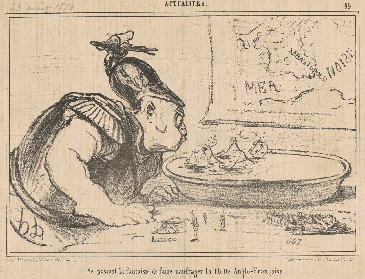 A rombolás fantáziáját továbbadva... alkotó: Honoré Daumier