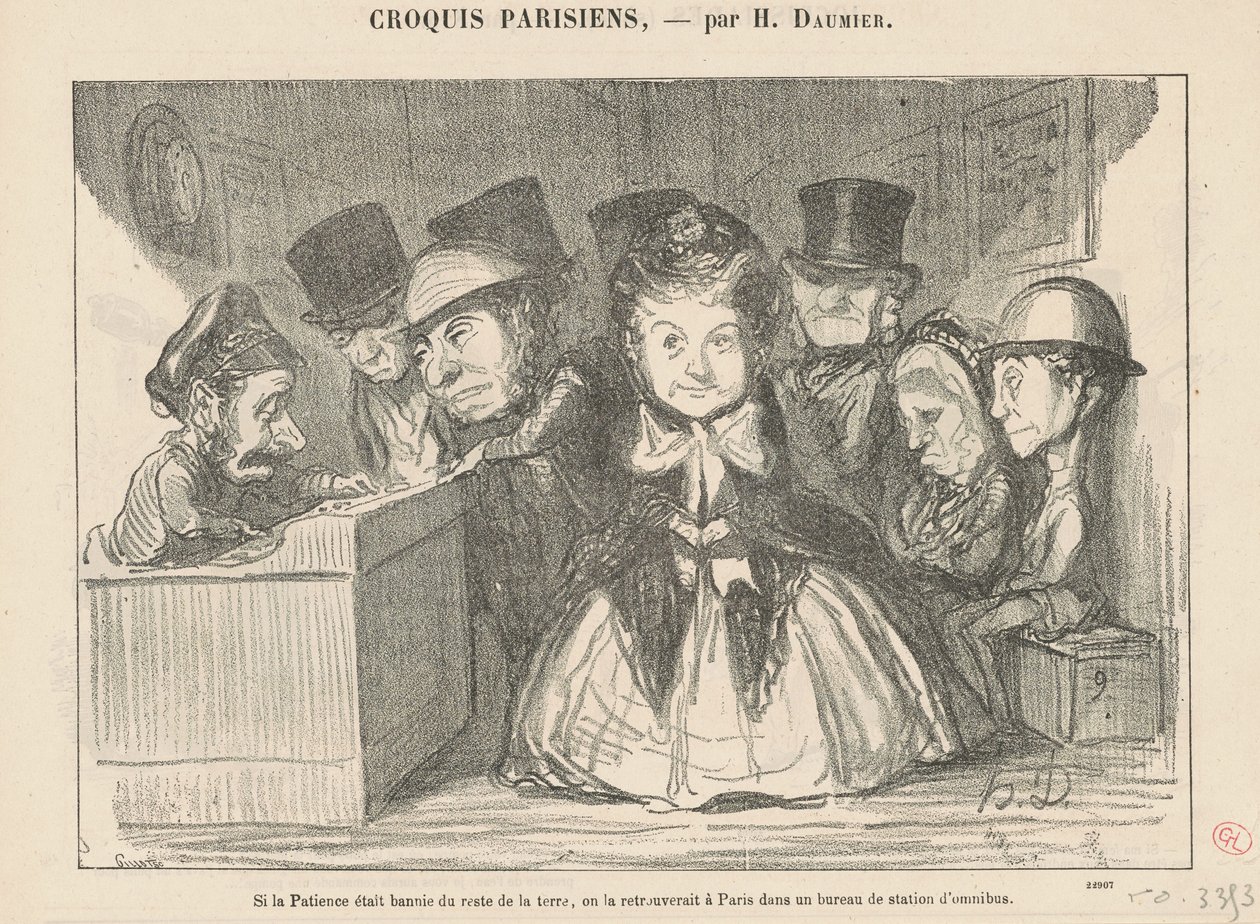 Ha a türelmet száműzték a többiek közül... alkotó: Honoré Daumier