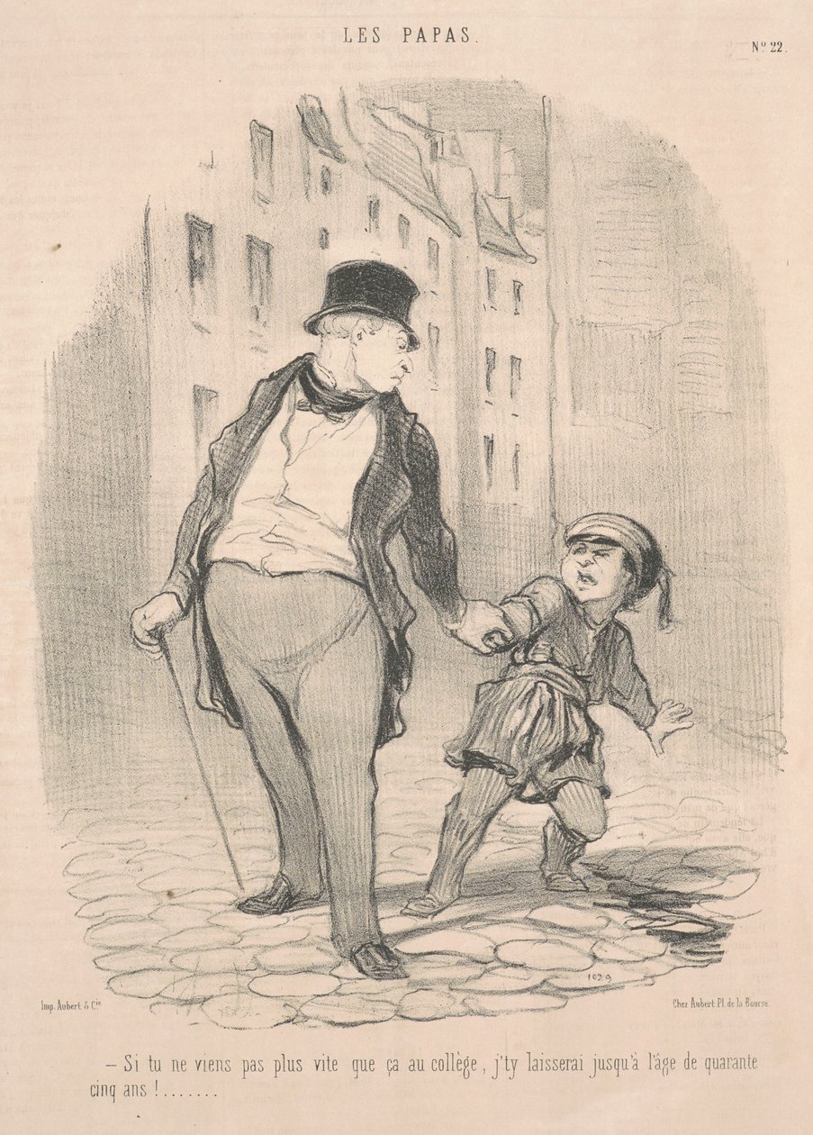 Ha ennél többet nem mész egyetemre... alkotó: Honoré Daumier