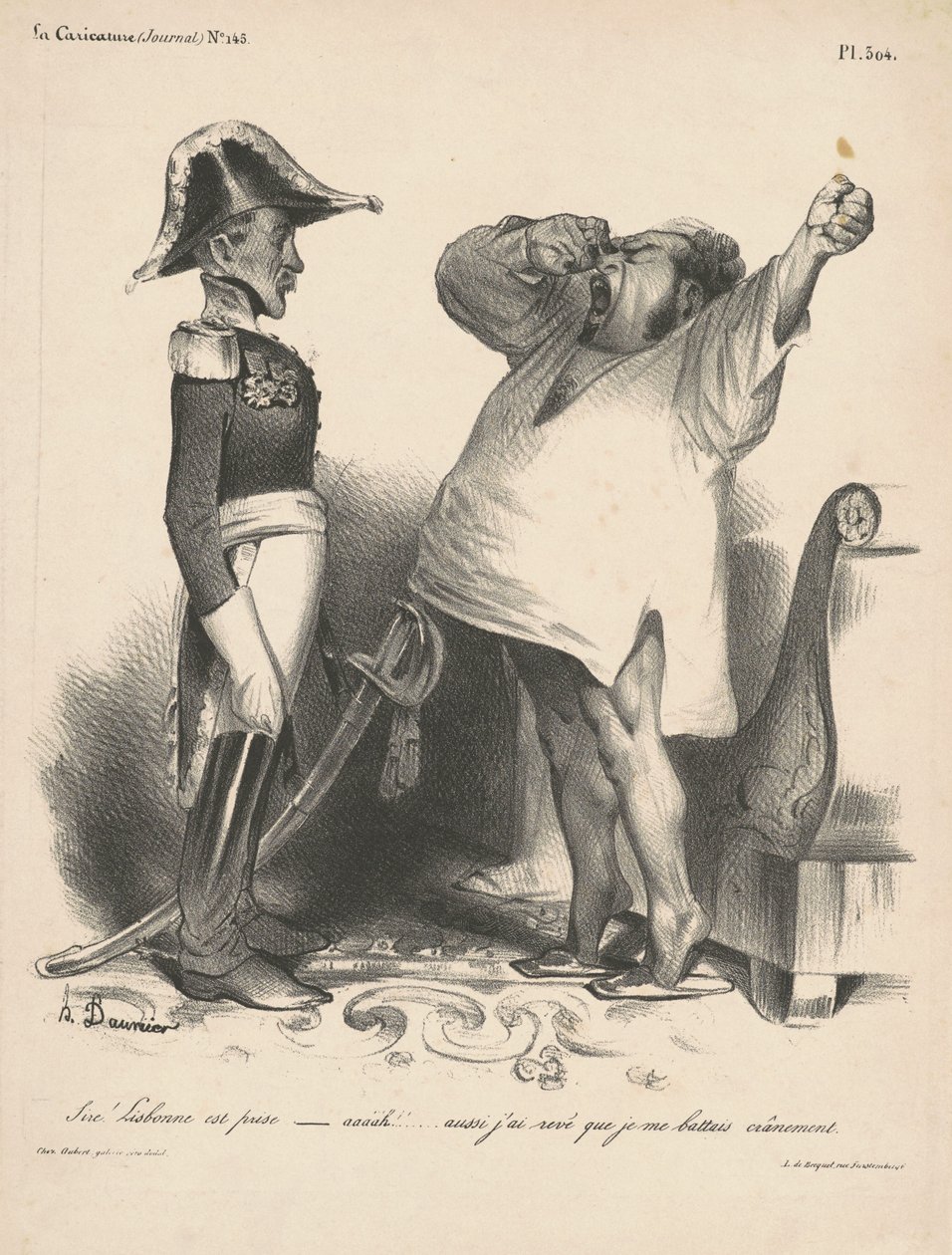 Uram! Lisszabont elfoglalták... (Uram! Lisszabont elfoglalták...) alkotó: Honoré Daumier