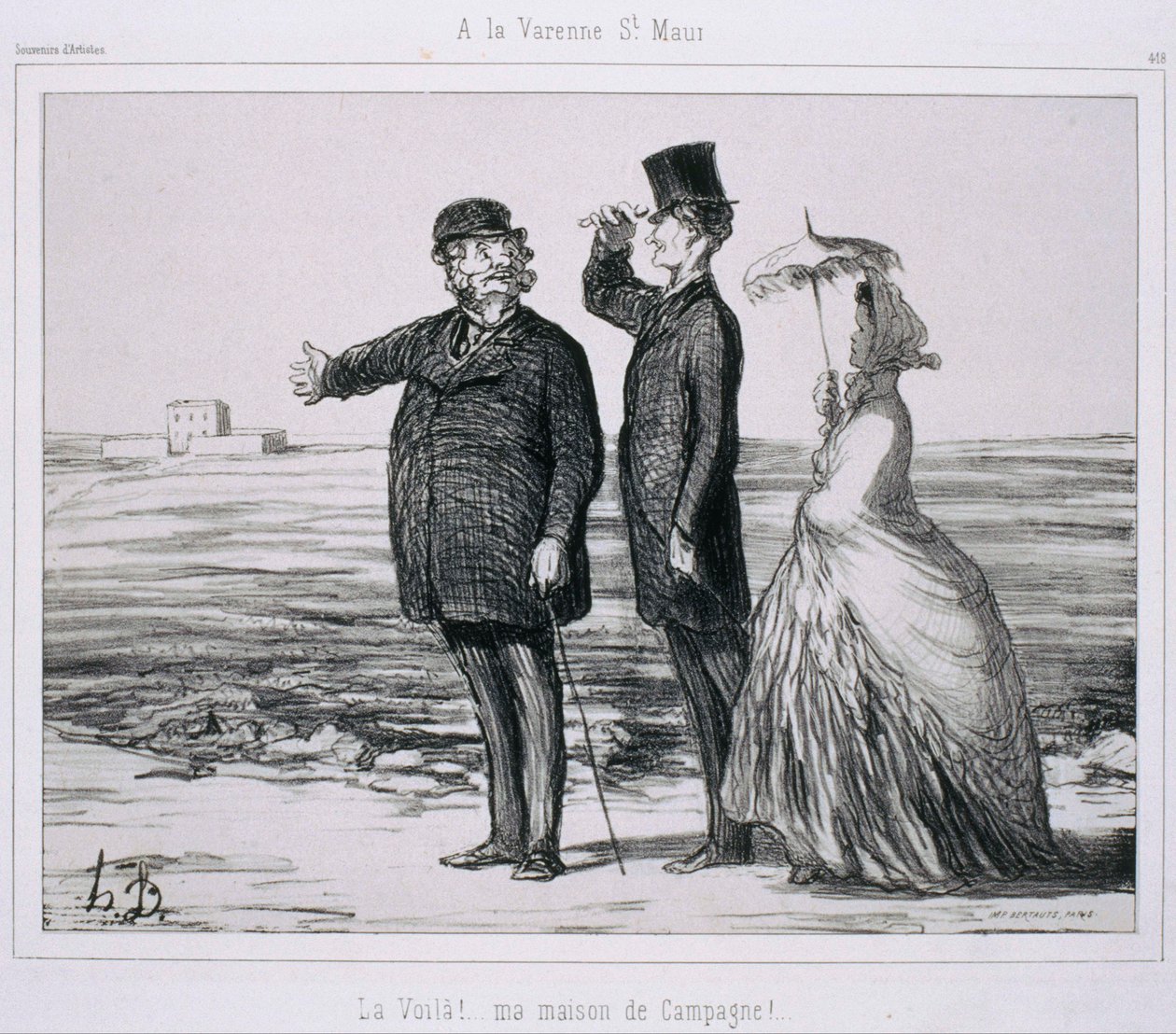 Művészek emléktárgya – La Varenne-Saint-Maurban alkotó: Honoré Daumier