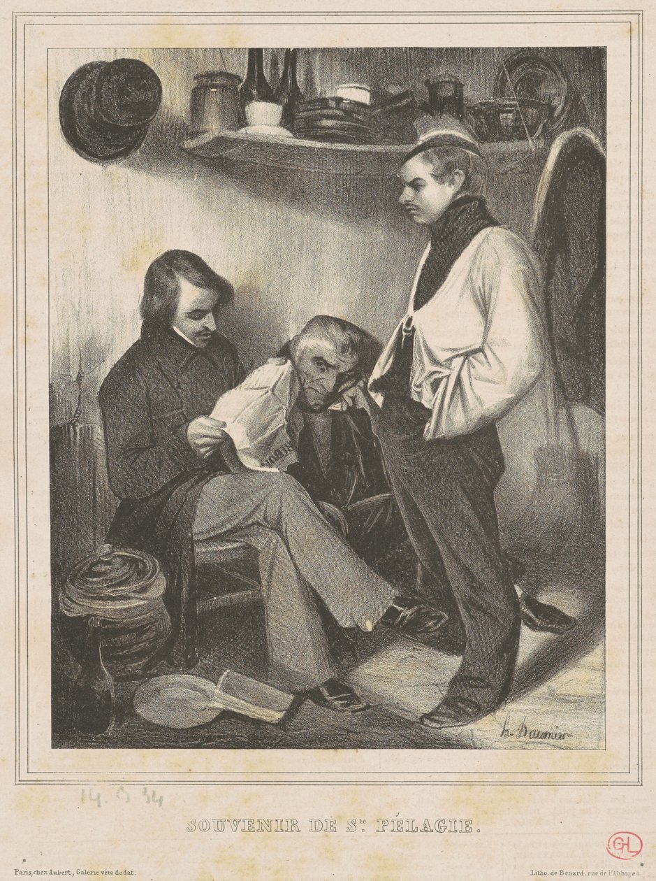 Emlékezés Szent. Pelagie alkotó: Honoré Daumier