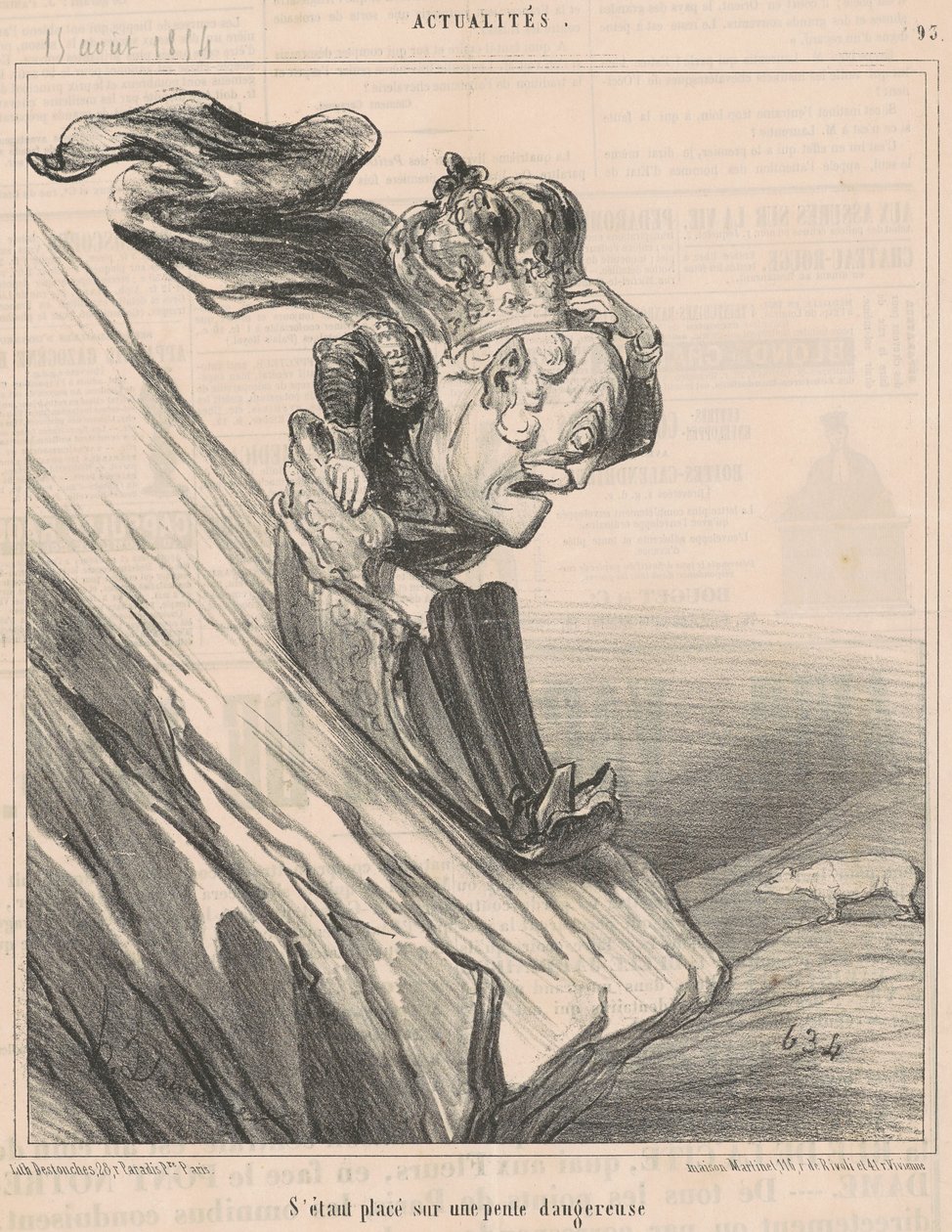 Veszélyes lejtőn állva alkotó: Honoré Daumier