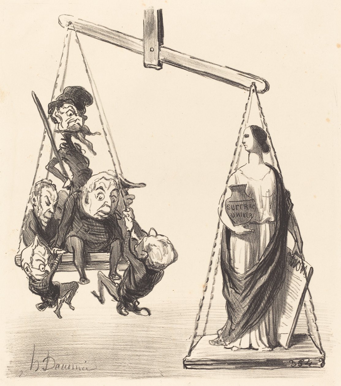 Általános választójog alkotó: Honoré Daumier