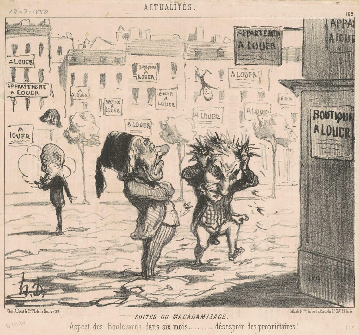 A makadámozás következményei alkotó: Honoré Daumier
