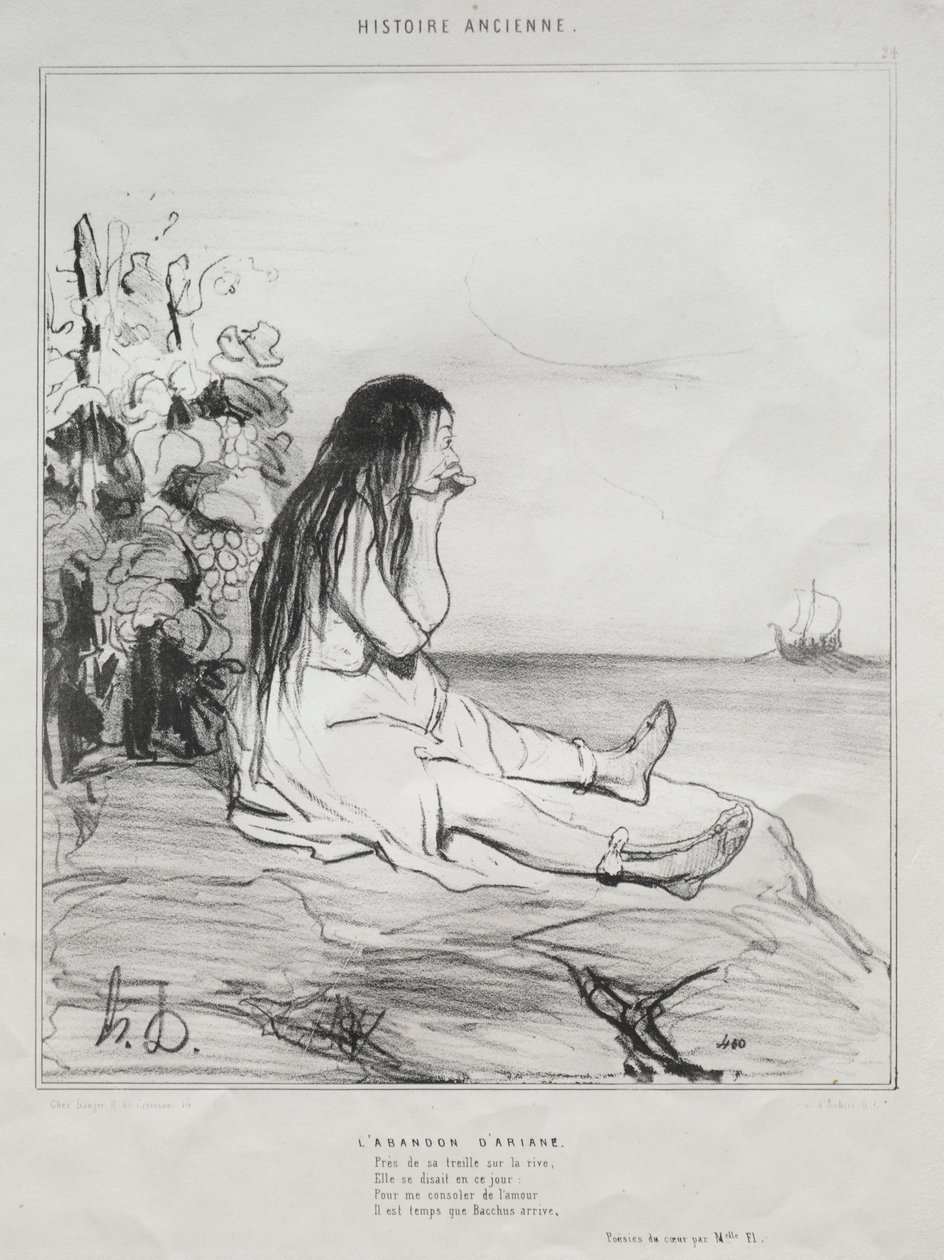 Ariadné elhagyása alkotó: Honoré Daumier