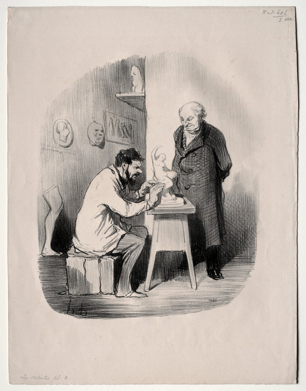A művészek, 2. tábla: Egy napon így kell modellezned engem alkotó: Honoré Daumier