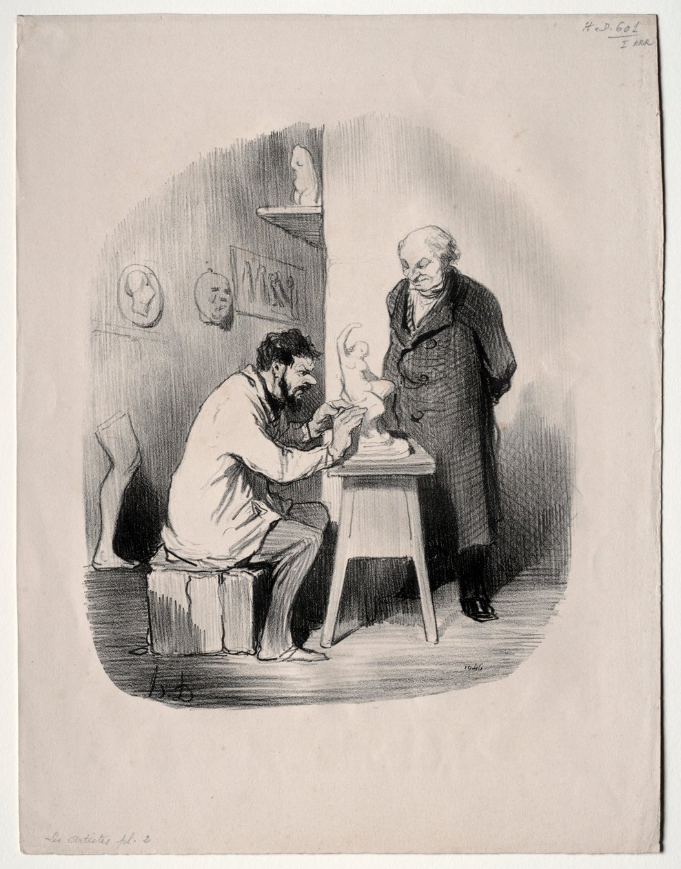A művészek, 2. lemez: Egy napon, 1848-ban így kell megmintáznod engem. alkotó: Honoré Daumier