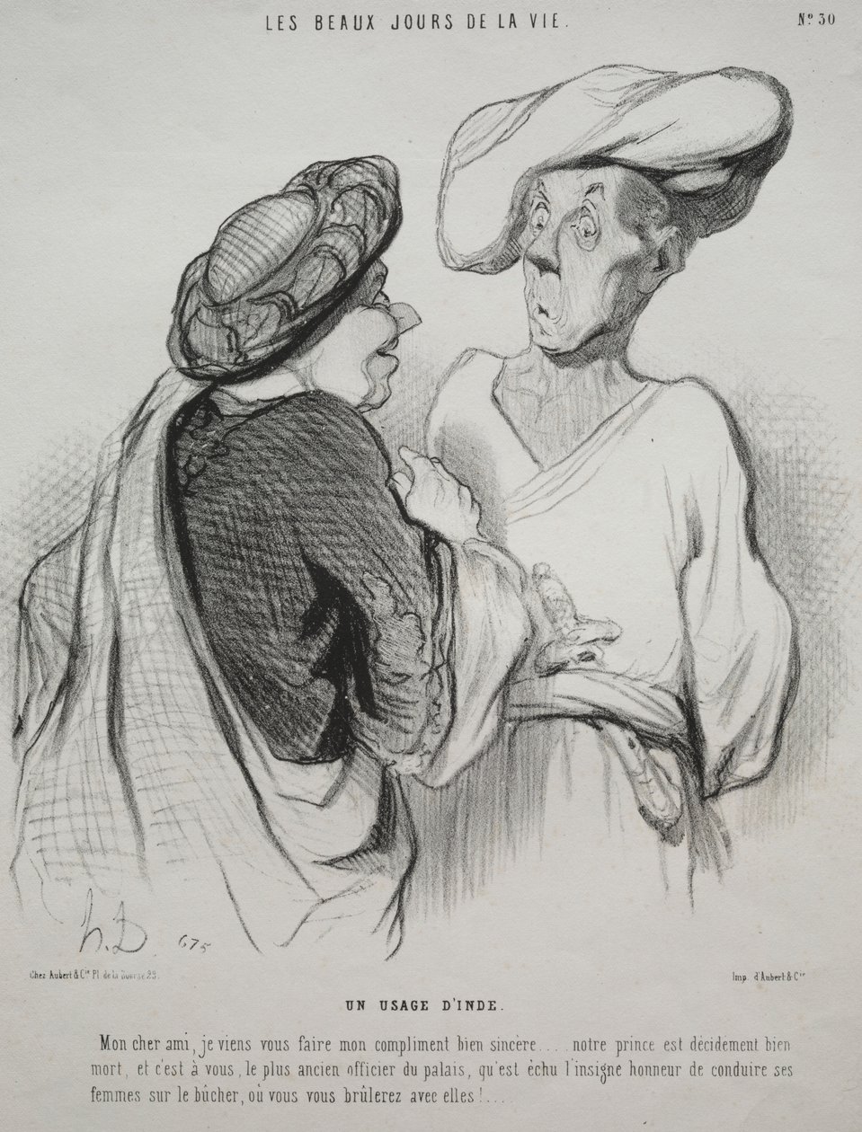 Az élet szép napjai, 30. tábla: Egy indiai szokás alkotó: Honoré Daumier