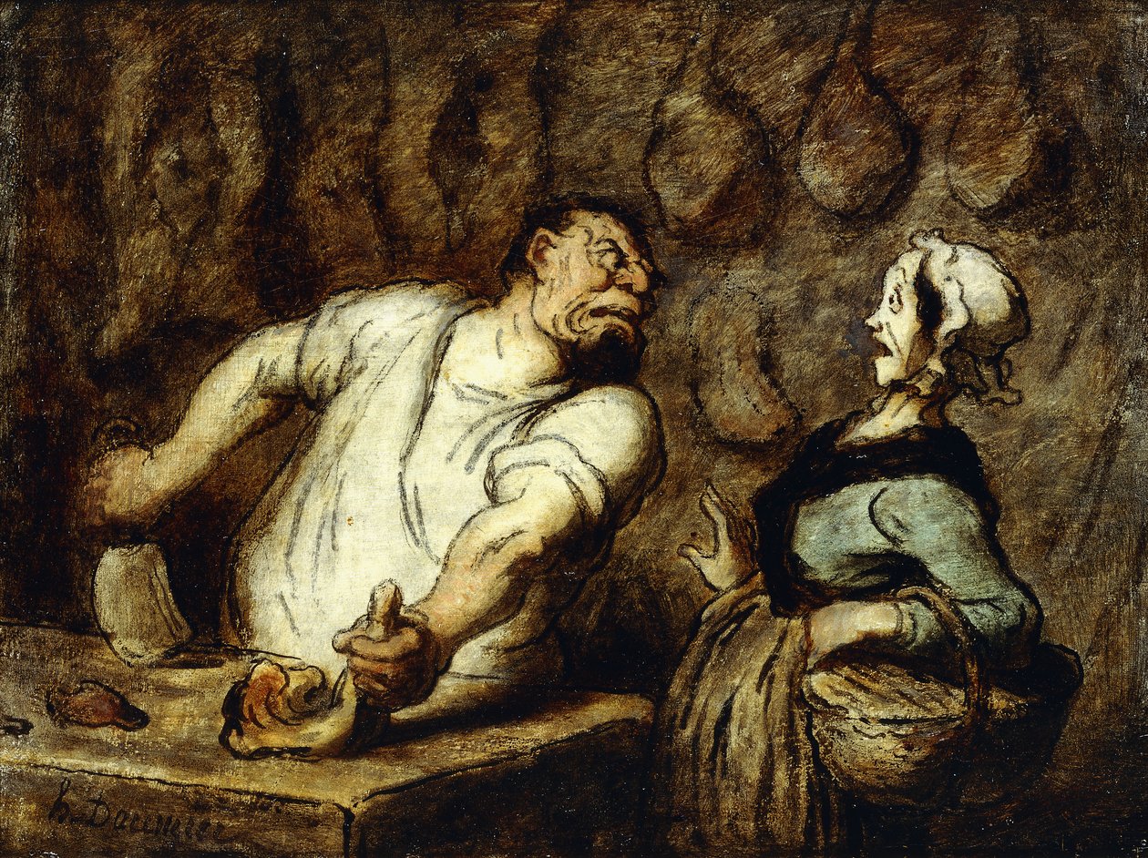 A hentes a Montmartre-i piacon, 1857-58 alkotó: Honoré Daumier