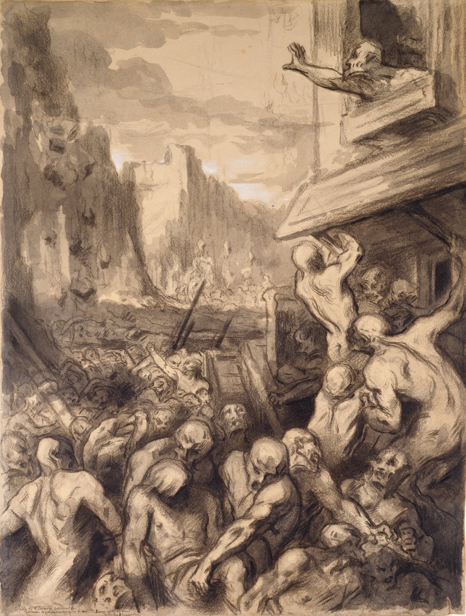 Egy város pusztulása, 19. század közepe alkotó: Honoré Daumier