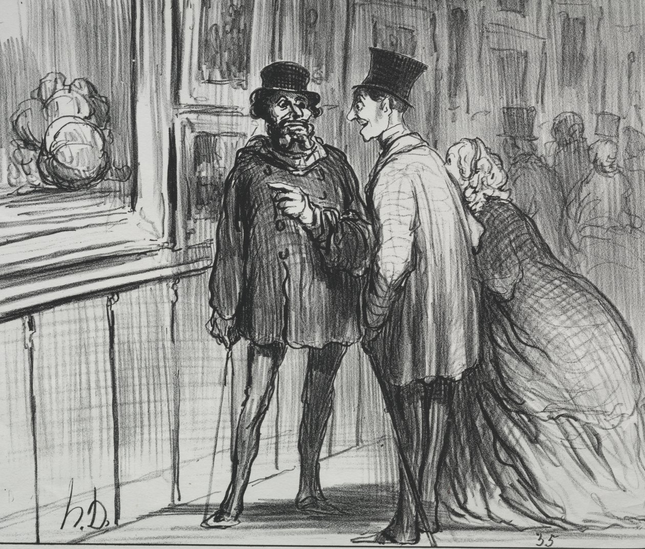 Az 1859-es kiállítás (8. tábla): A festő, akinek festménye volt, megtagadta... alkotó: Honoré Daumier