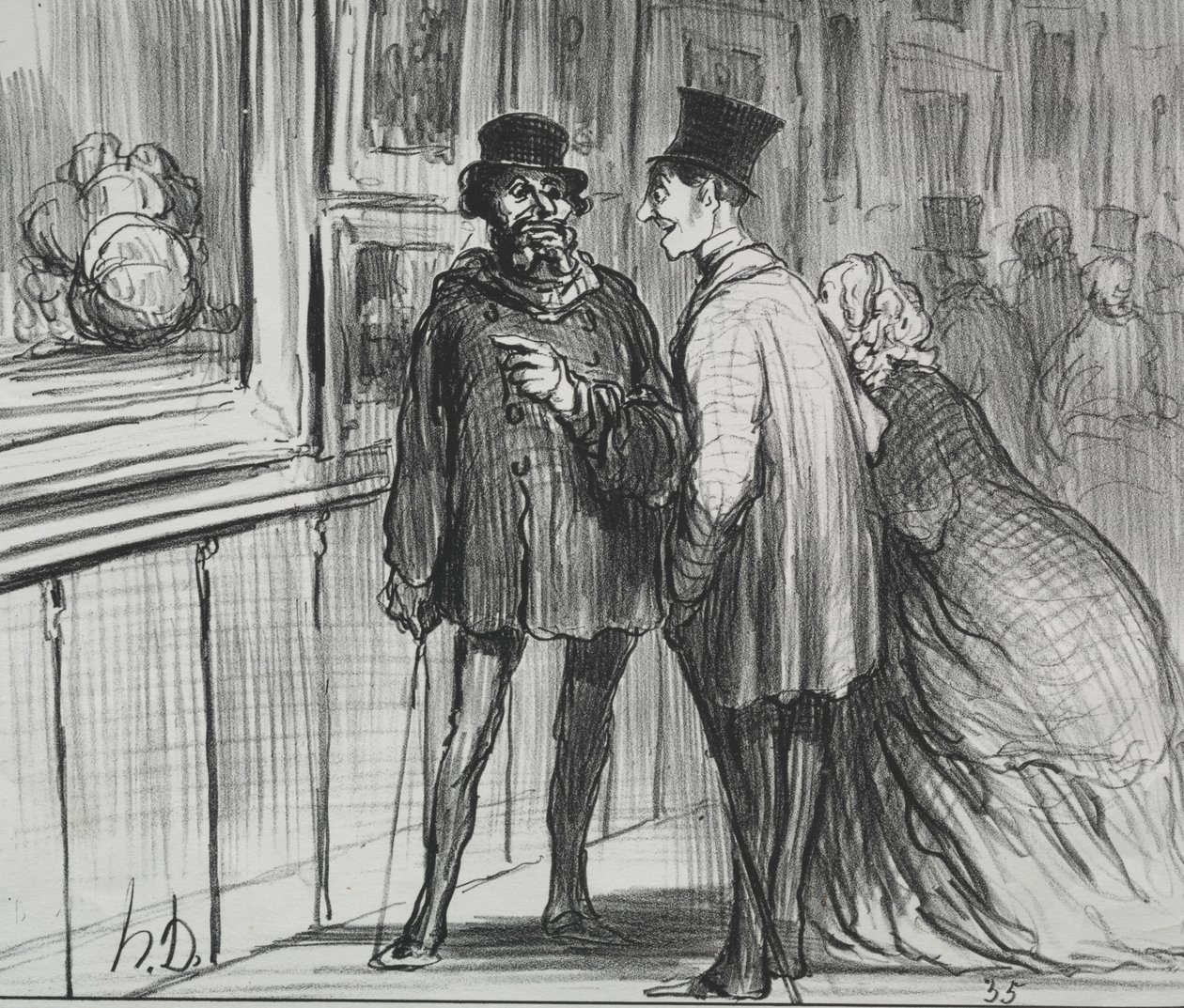 Az 1859-es kiállítás 8. tábla: A festő, akinek festménye volt, megtagadta..., 1859. alkotó: Honoré Daumier