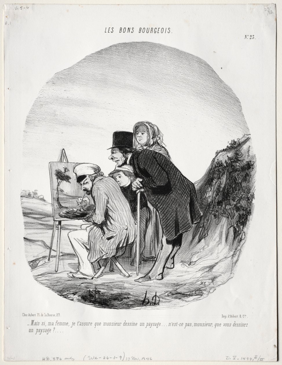A jó polgár, 23. tábla: De igen, kedvesem, biztosítom, hogy ez az úriember rajzol..., 184 alkotó: Honoré Daumier