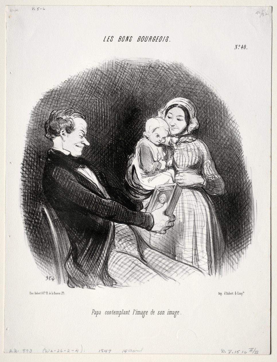 The Good Bourgeois, 40. tábla: Papa a hasonlatosságára gondol alkotó: Honoré Daumier