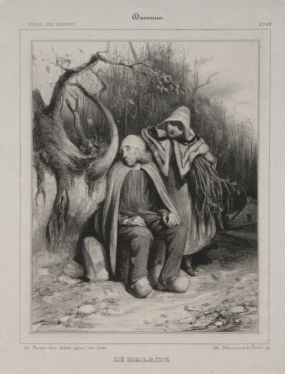 Az Invalid, 1835. alkotó: Honoré Daumier