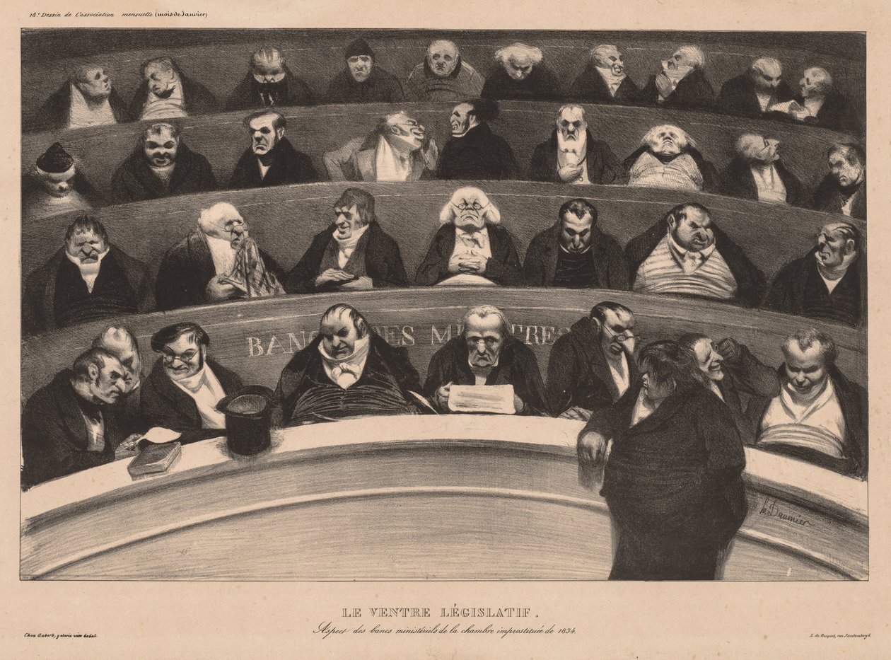 The Monthly Association (18. tábla): The Legislative Belly alkotó: Honoré Daumier