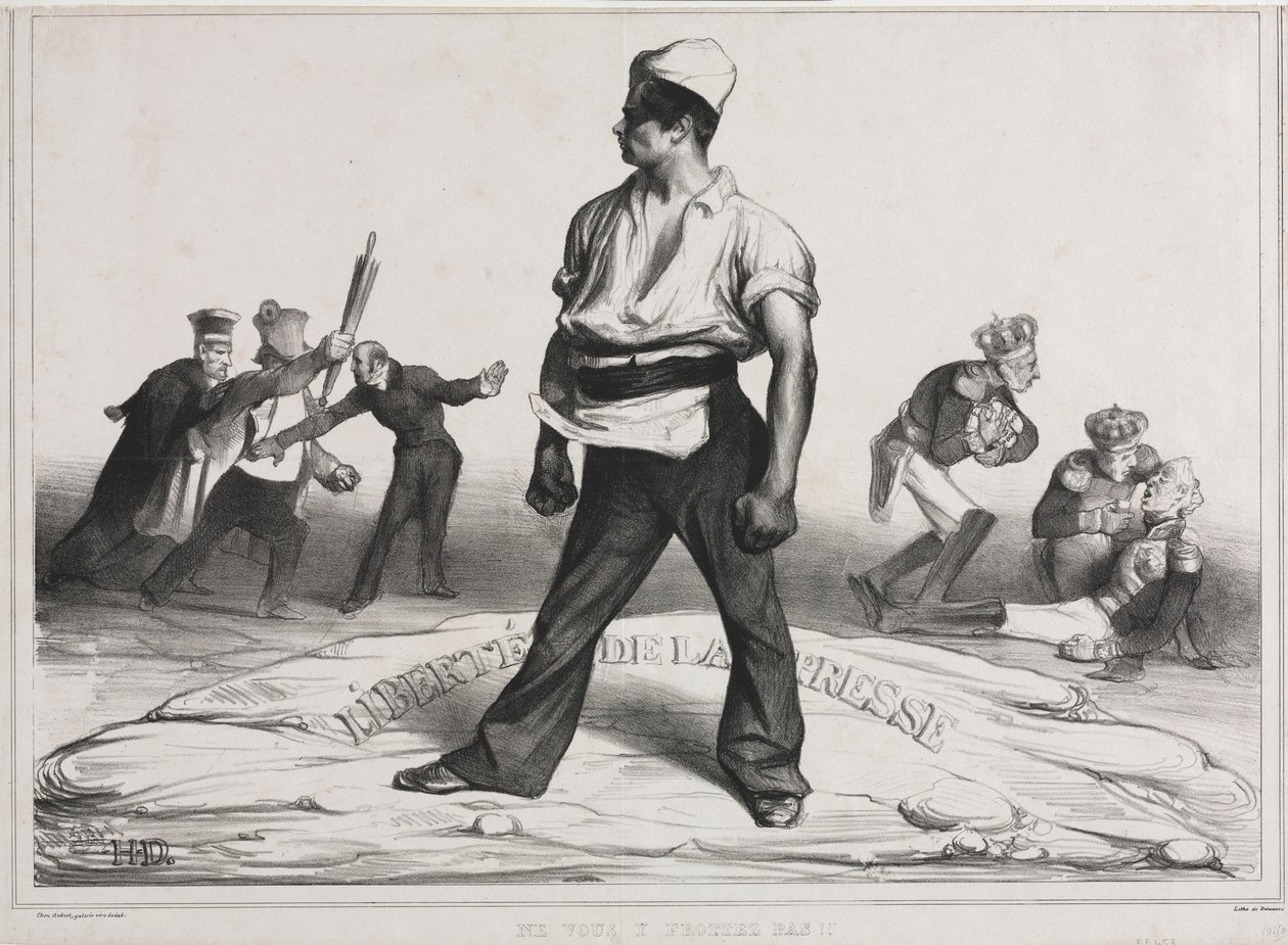 The Monthly Association plate 20: Ne avatkozz bele!, 1834. alkotó: Honoré Daumier