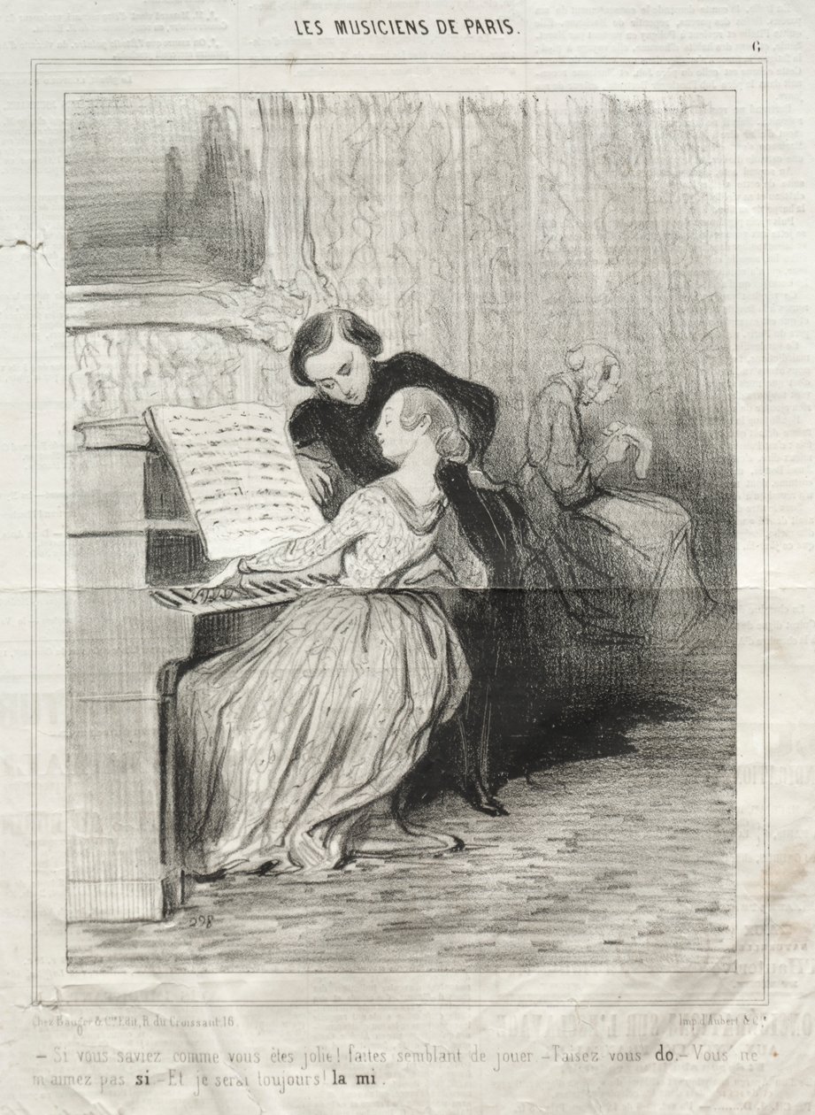 A párizsi zenészek, 6. lemez: Ha tudnád, milyen csinos vagy! alkotó: Honoré Daumier