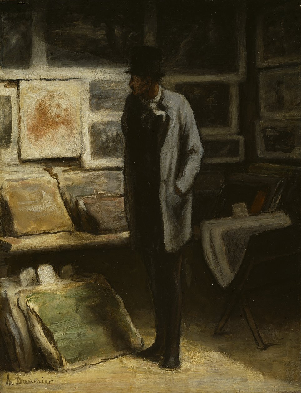 The Print Collector, 1857-63 körül alkotó: Honoré Daumier