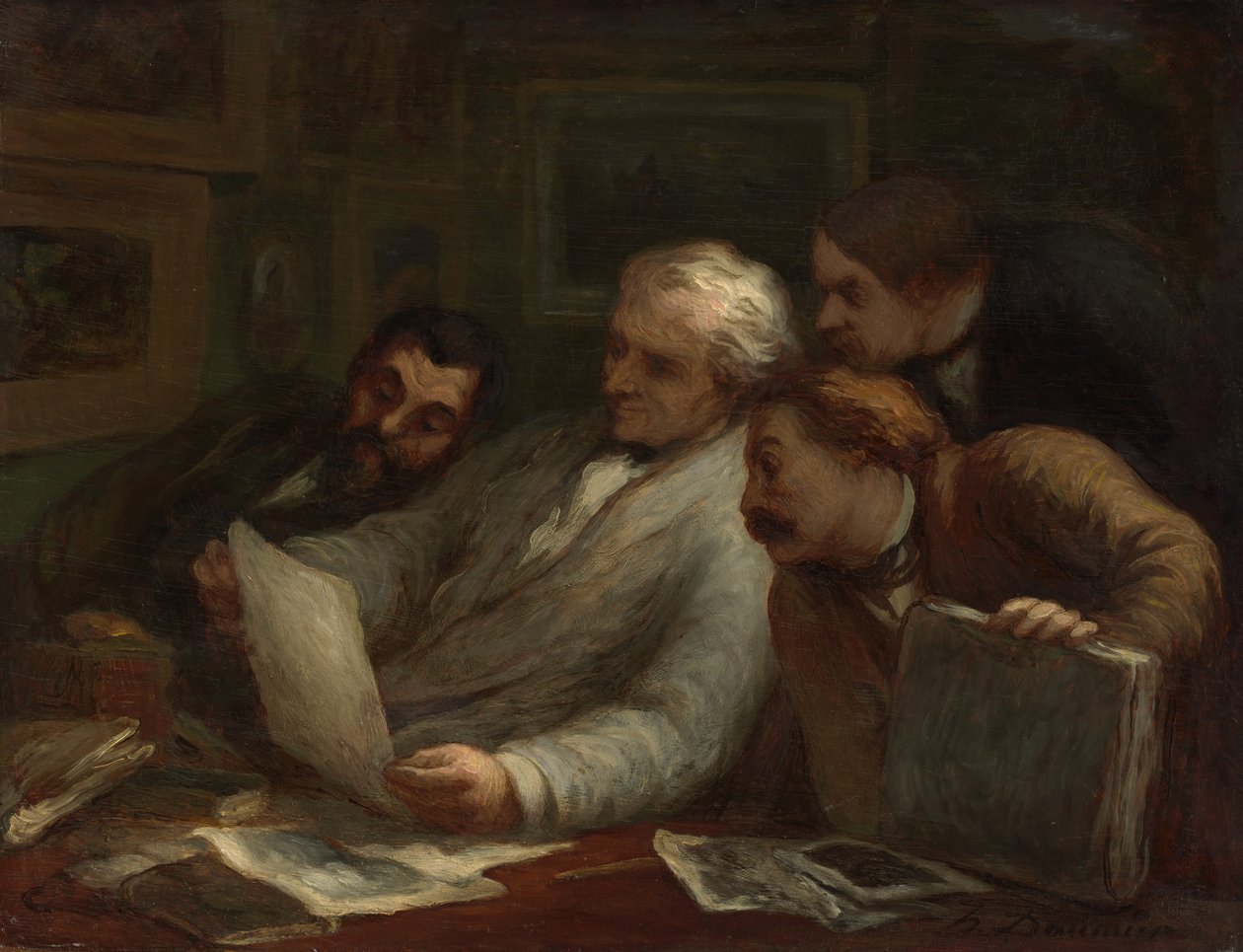 The Print Collectors, 1860-63 körül alkotó: Honoré Daumier