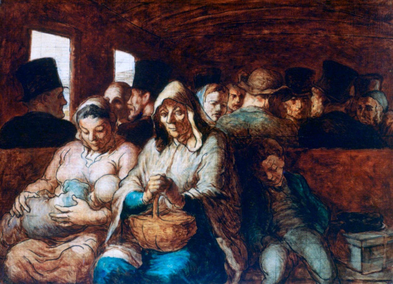 A harmadik osztályú kocsi, c1863-1865 alkotó: Honoré Daumier
