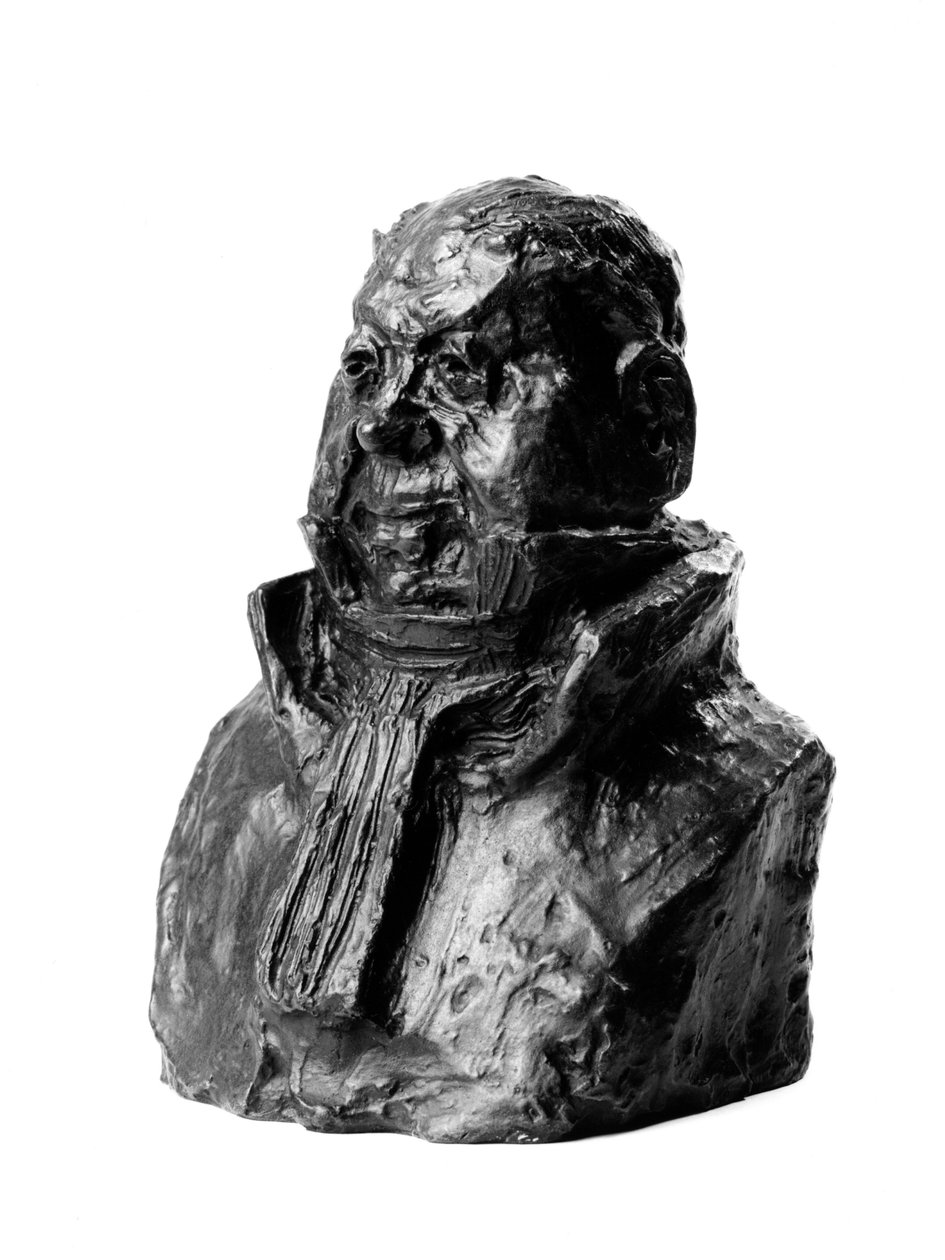 A „jobbközép hírességei” mellszobrai” Alexandre Lecomte (kb. 1788-?), bíró karikatúrája. A finom.”” Honore Daumier (1808-1879) szobra XIX. L 48,10 Méret cm-ben H 17 x L 1 Musee des Beaux Arts, Palais Longc alkotó: Honoré Daumier