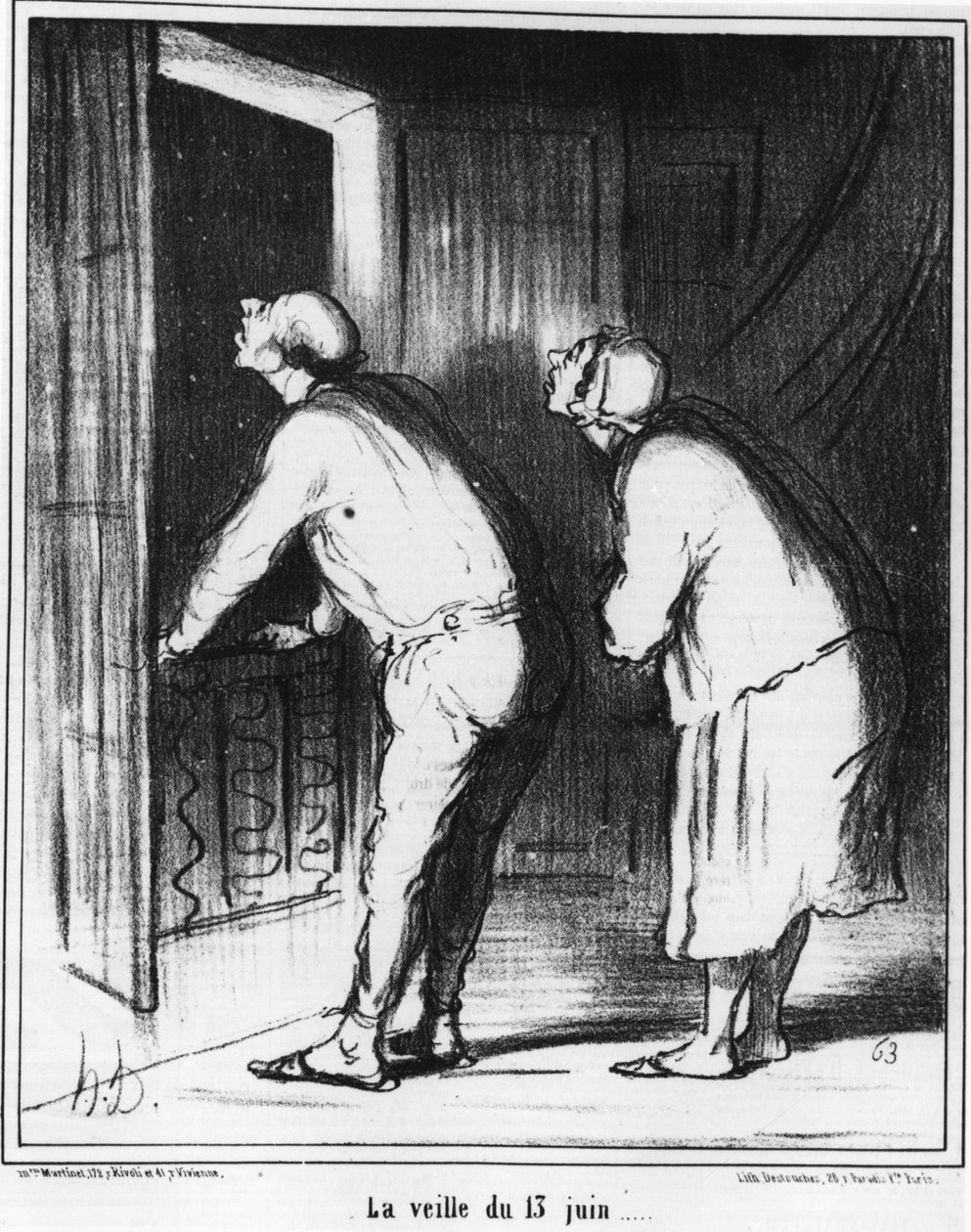 The eve of June 13..., cartoon by Honore Daumier (1808-1879). “Charivari” alkotó: Honoré Daumier