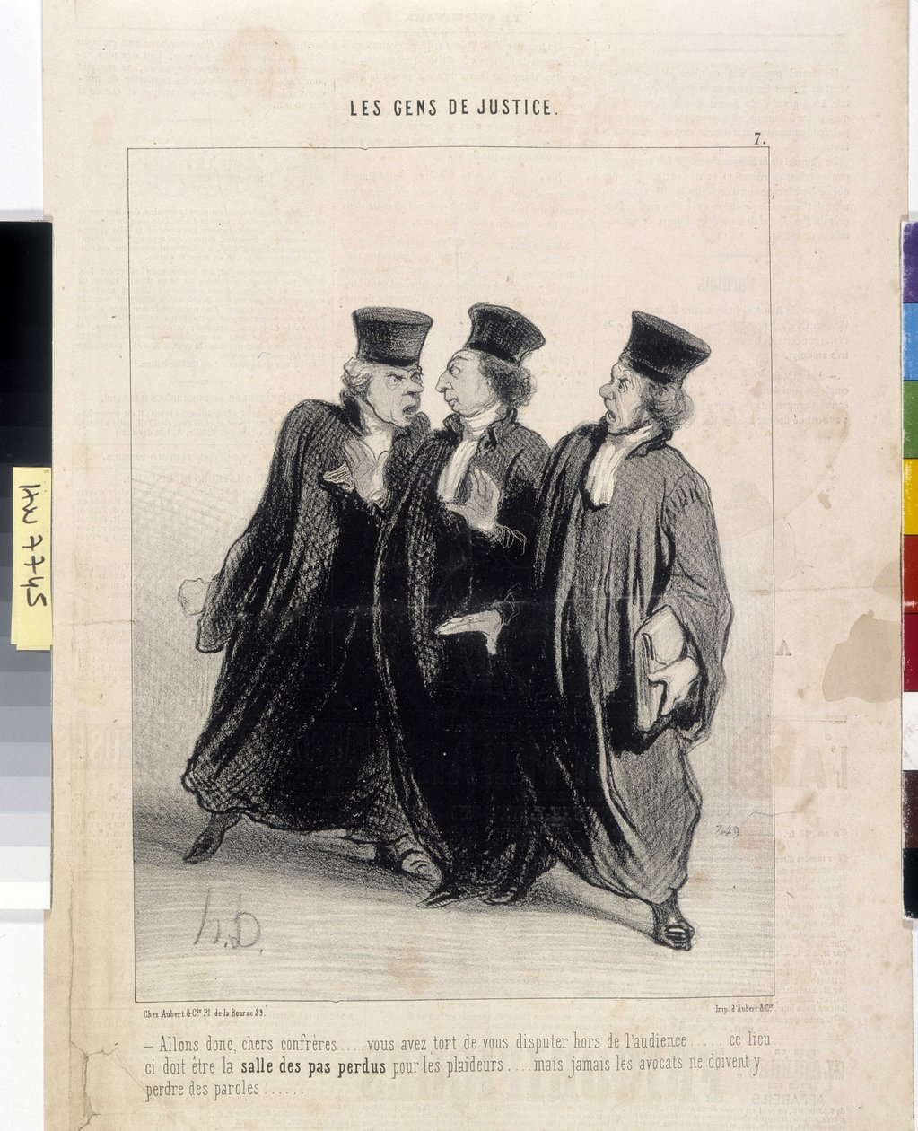 Az igazságszolgáltatás emberei. Honore Daumier (1808-1879) rajzfilmje, 37,5x28. Kivonat a Le”” Charivari” újságból”, Musee des Beaux Arts, Palais Longchamp, Marseille alkotó: Honoré Daumier