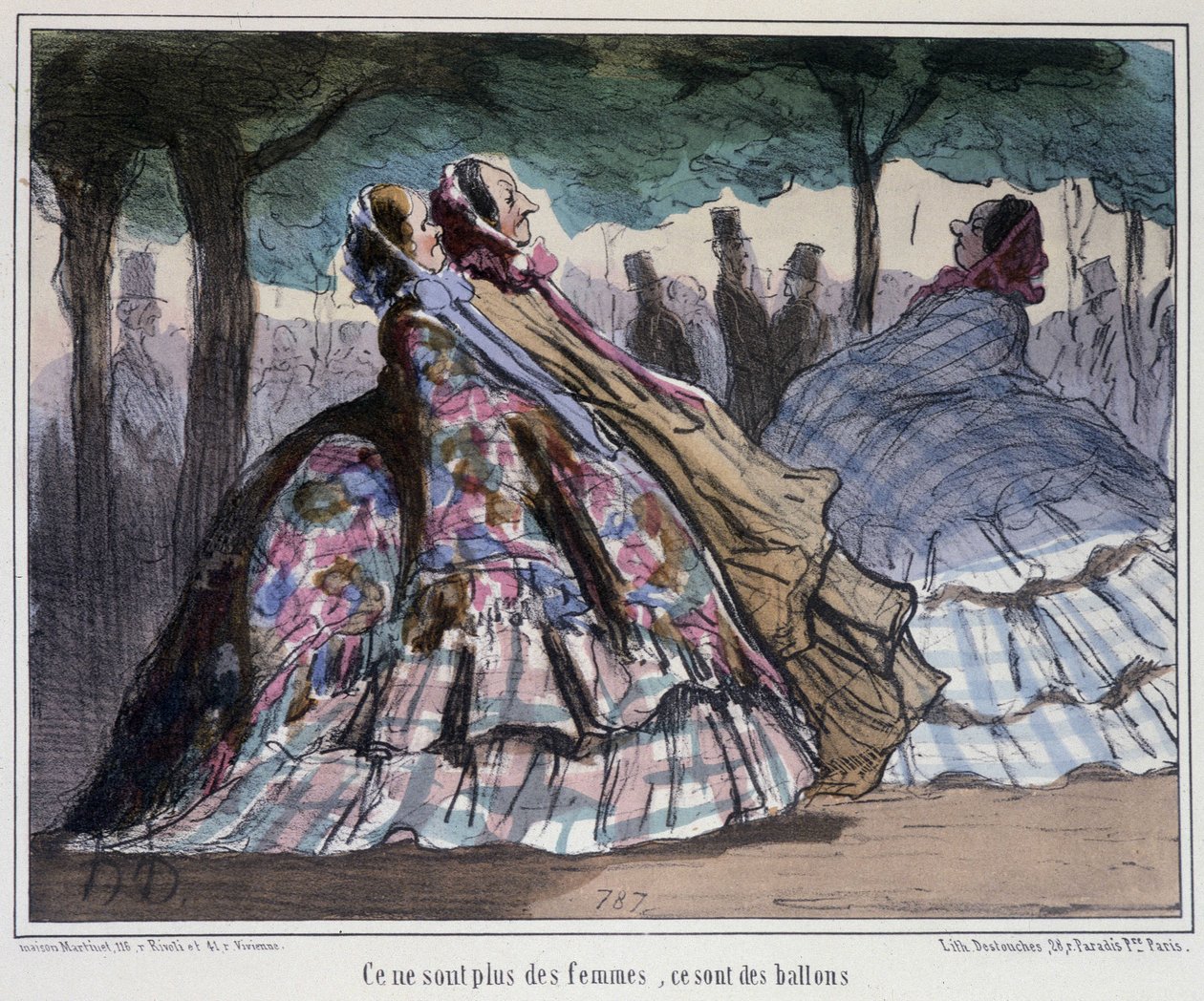 Nem nők, hanem léggömbök – írta Daumier alkotó: Honoré Daumier
