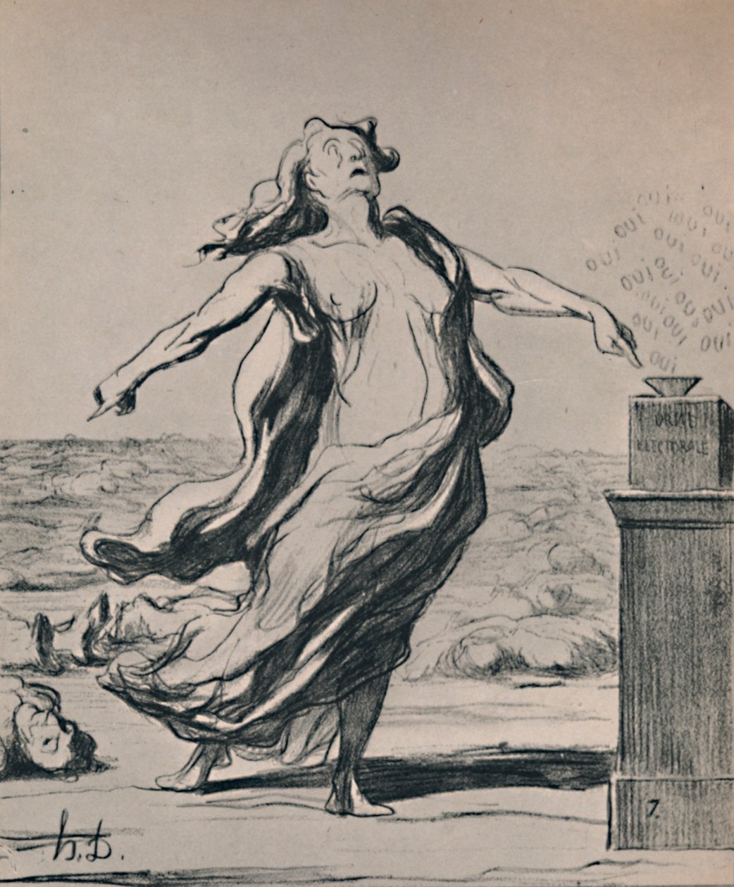 Ez megölte azt, 1871, 1946 alkotó: Honoré Daumier