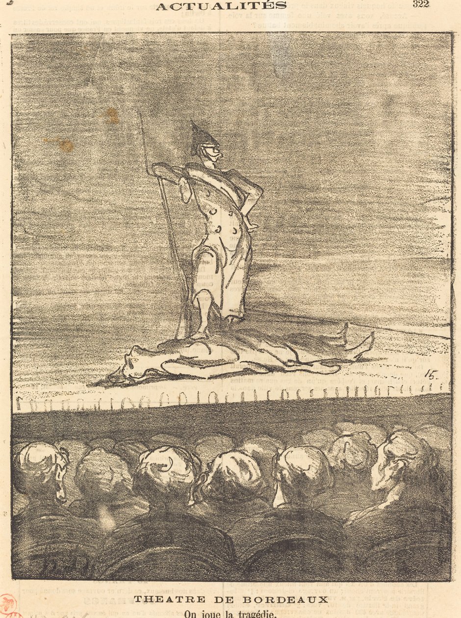 Bordeaux Színház – mi játsszuk a tragédiát alkotó: Honoré Daumier