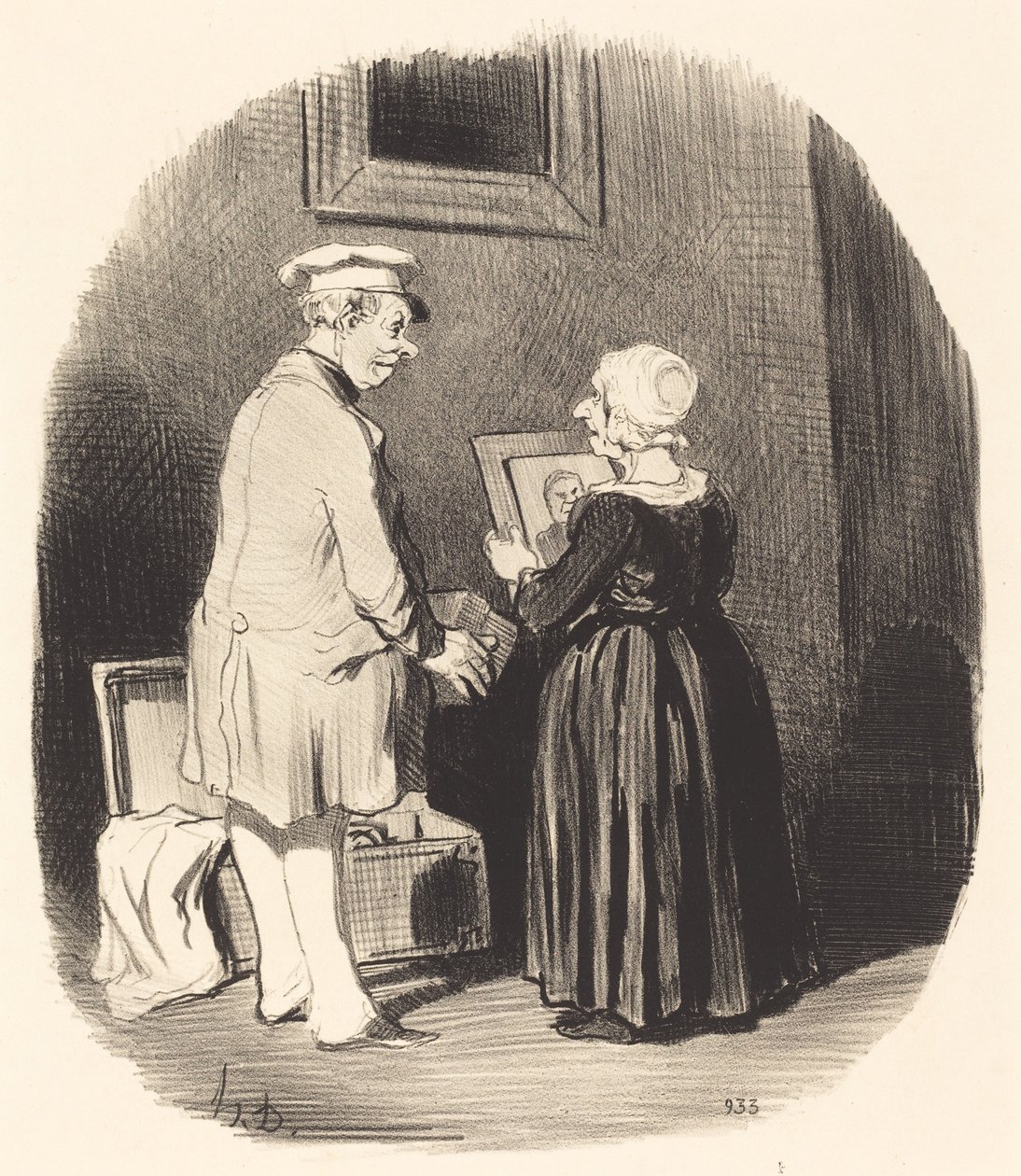 Íme, feleségem, itt a portrém... alkotó: Honoré Daumier