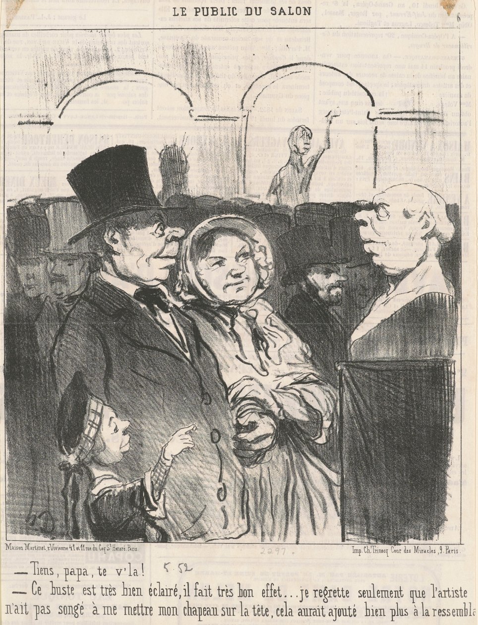 Tessék, apa, ott vagy! ... alkotó: Honoré Daumier
