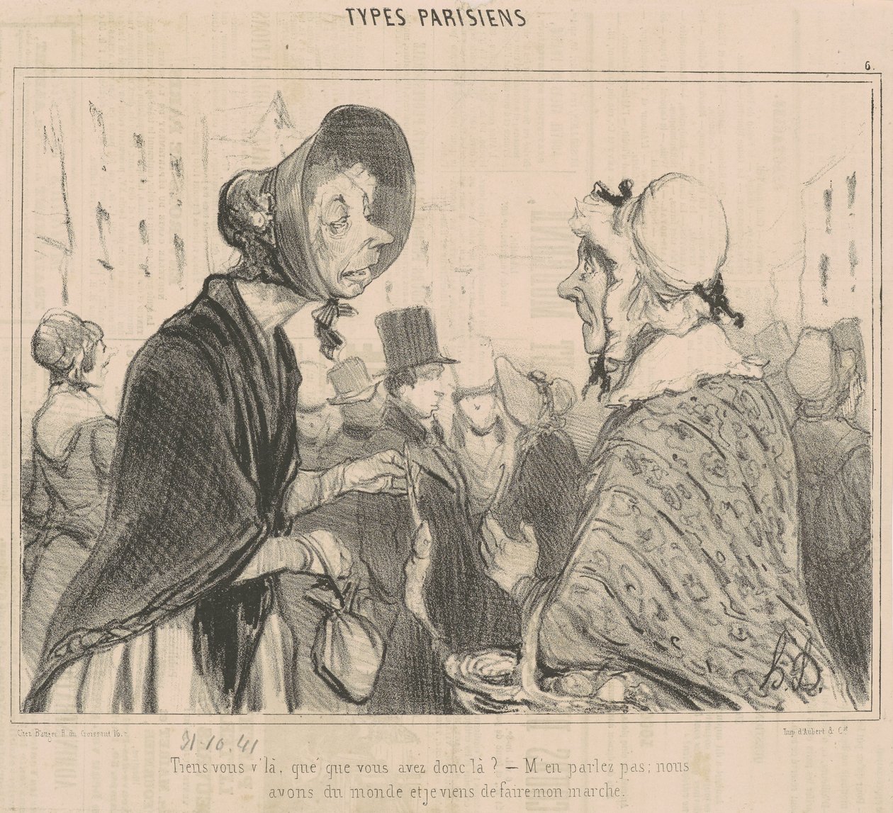 Tessék, mi van? alkotó: Honoré Daumier