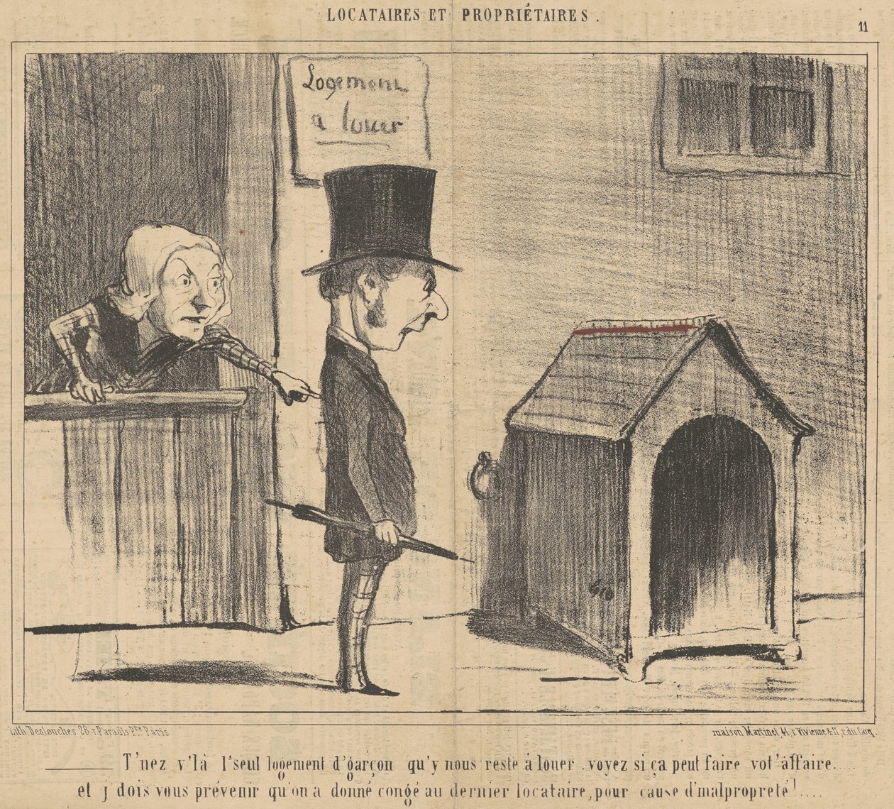 Te vagy az egyetlen fiú szállása... alkotó: Honoré Daumier