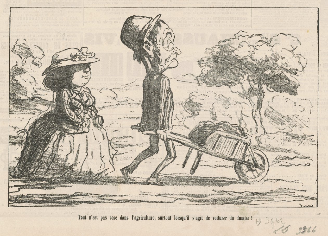 A mezőgazdaságban nem minden rózsás... alkotó: Honoré Daumier