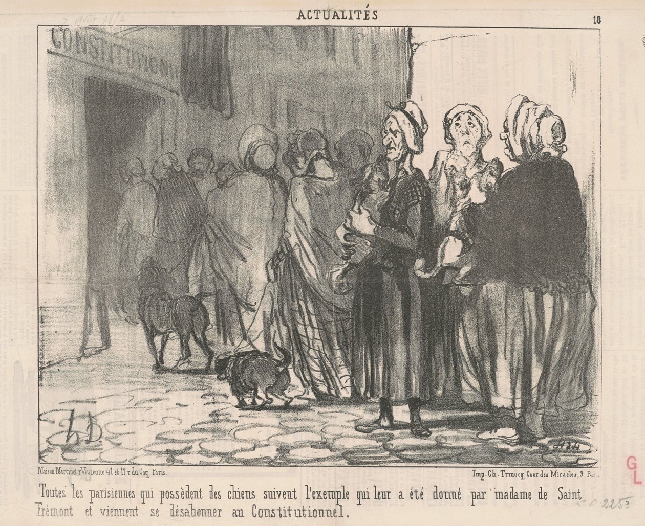 Az összes párizsi, akinek kutyája van... alkotó: Honoré Daumier