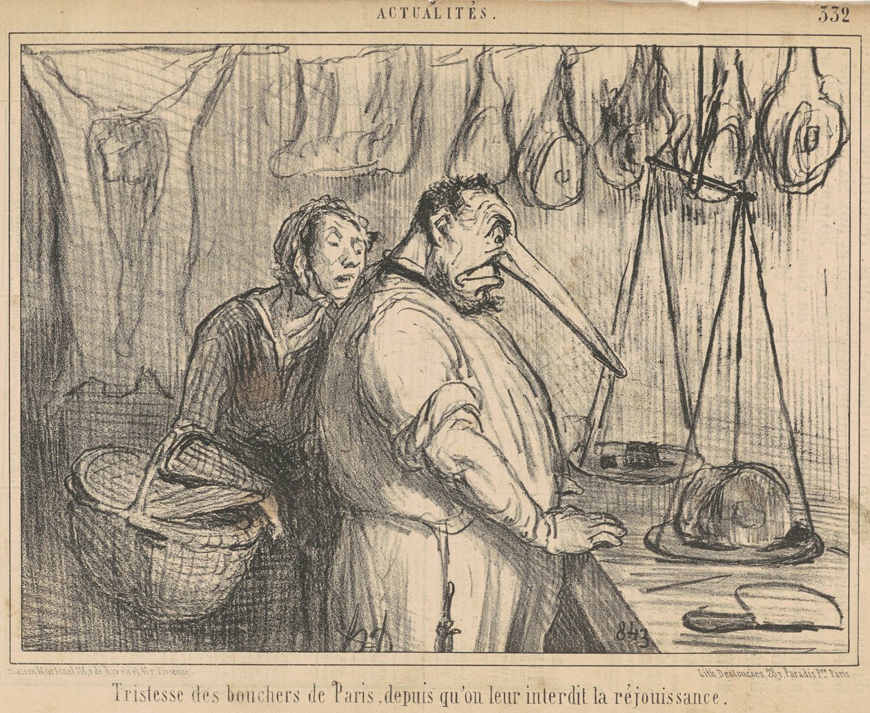 A párizsi hentesek szomorúsága... alkotó: Honoré Daumier