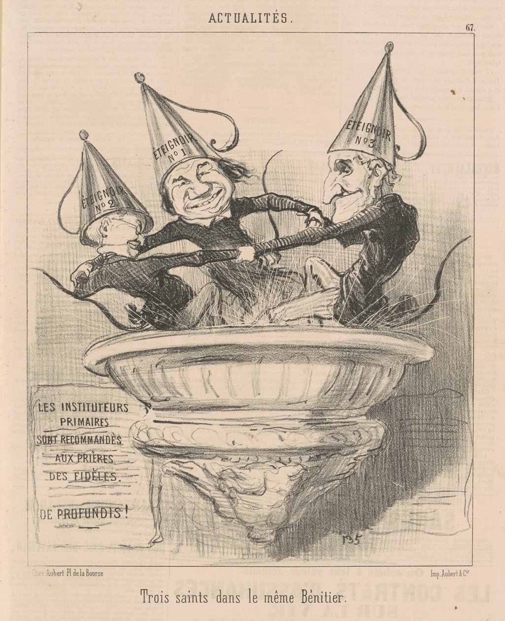 Három szent ugyanabban a stupban alkotó: Honoré Daumier