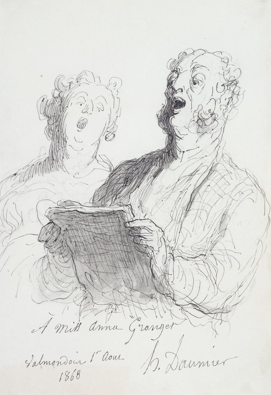 Két énekes; Két énekes, 1868 alkotó: Honoré Daumier