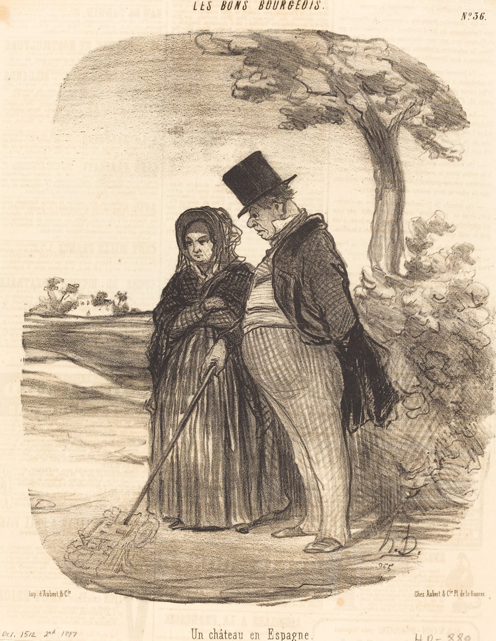Egy kastély Spanyolországban alkotó: Honoré Daumier